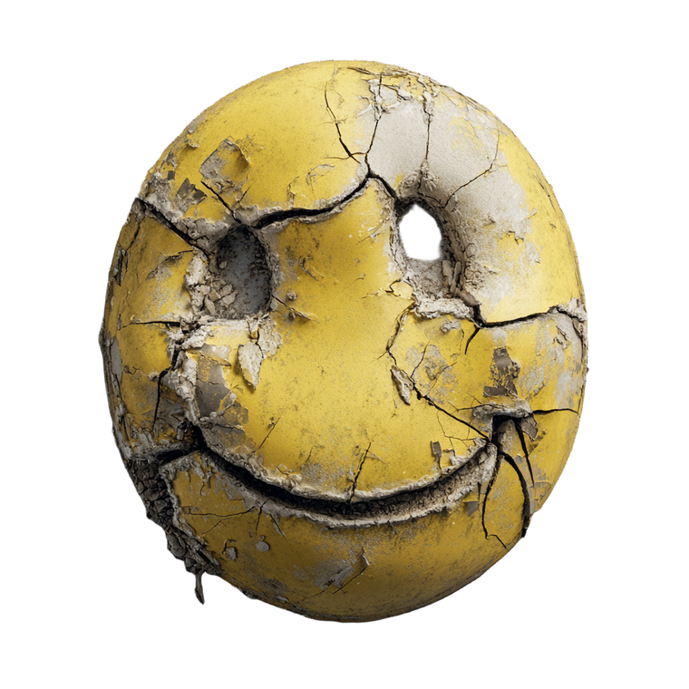 Distorted Smiley Vinyl Car Decal Sticker – Waterproof & UV-Resistant 3.4133333333333336"