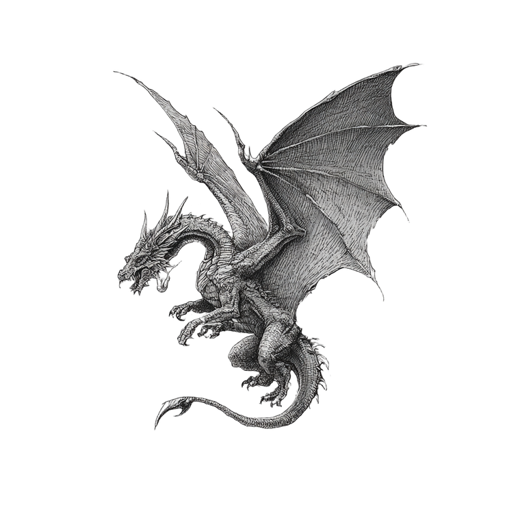 Fantasy Dragon Flash Vinyl Car Decal Sticker – Waterproof & UV-Resistant 3.4133333333333336"