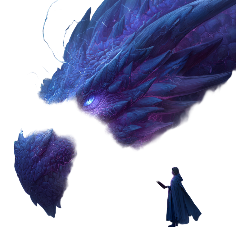 Magical Dragon Scene Vinyl Car Decal Sticker – Waterproof & UV-Resistant 3.4133333333333336"