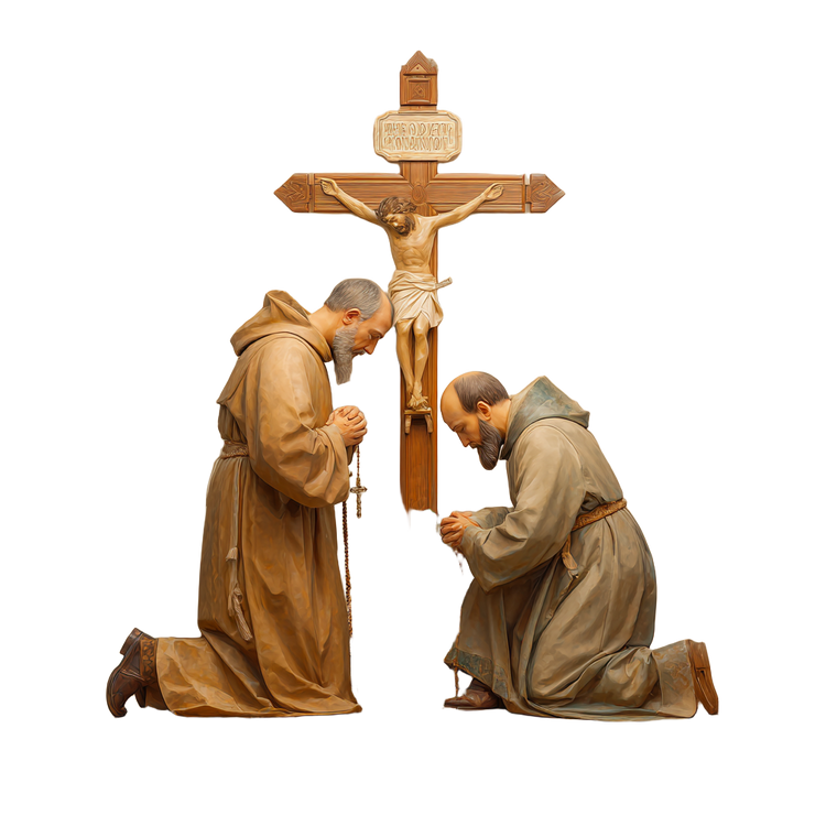 Saints Praying Rosary Vinyl Car Decal Sticker – Waterproof & UV-Resistant 3.4133333333333336"