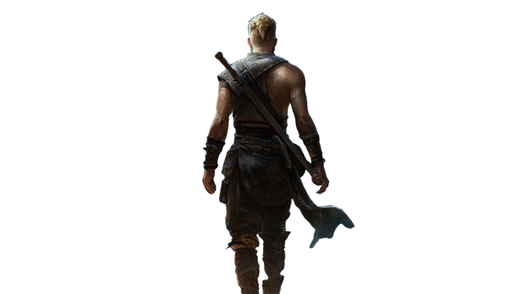 Blond Viking Walking Vinyl Car Decal Sticker – Waterproof & UV-Resistant 2.72"