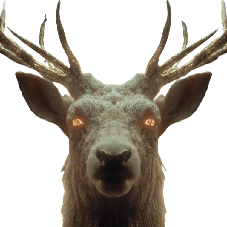 Sacred Stag Portrait Vinyl Car Decal Sticker – Waterproof & UV-Resistant 3.4133333333333336"