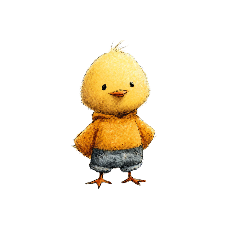 Cute Chick V6 Vinyl Car Decal Sticker – Waterproof & UV-Resistant 3.4133333333333336"