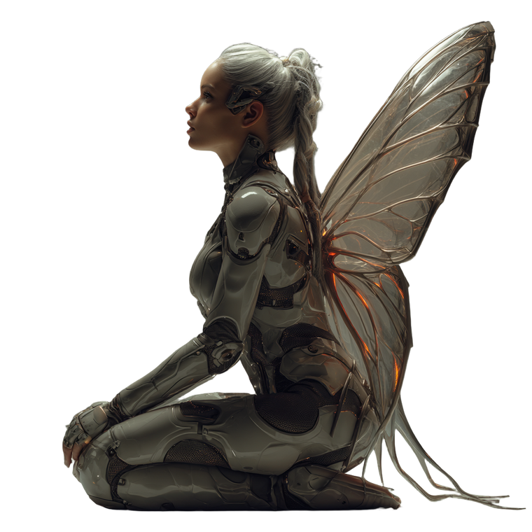 Futuristic Fairy V3 Vinyl Car Decal Sticker – Waterproof & UV-Resistant 3.4133333333333336"