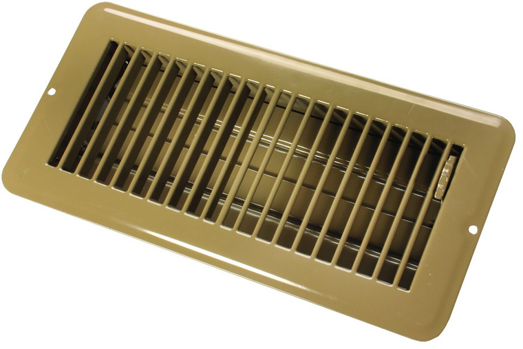 Upgrade Your Floor Vent with JR Products Rectangular Heating Register | Durable Steel | Powder Coated | With Damper