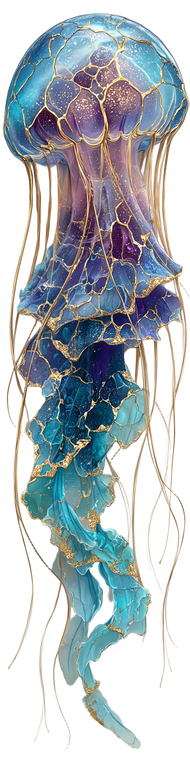 Translucent Jellyfish Drawing Vinyl Car Decal Sticker – Waterproof & UV-Resistant 7.253333333333333"