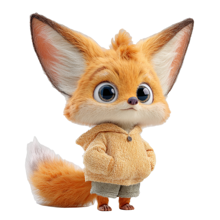 Cute Fox Character Vinyl Car Decal Sticker – Waterproof & UV-Resistant 3.4133333333333336"