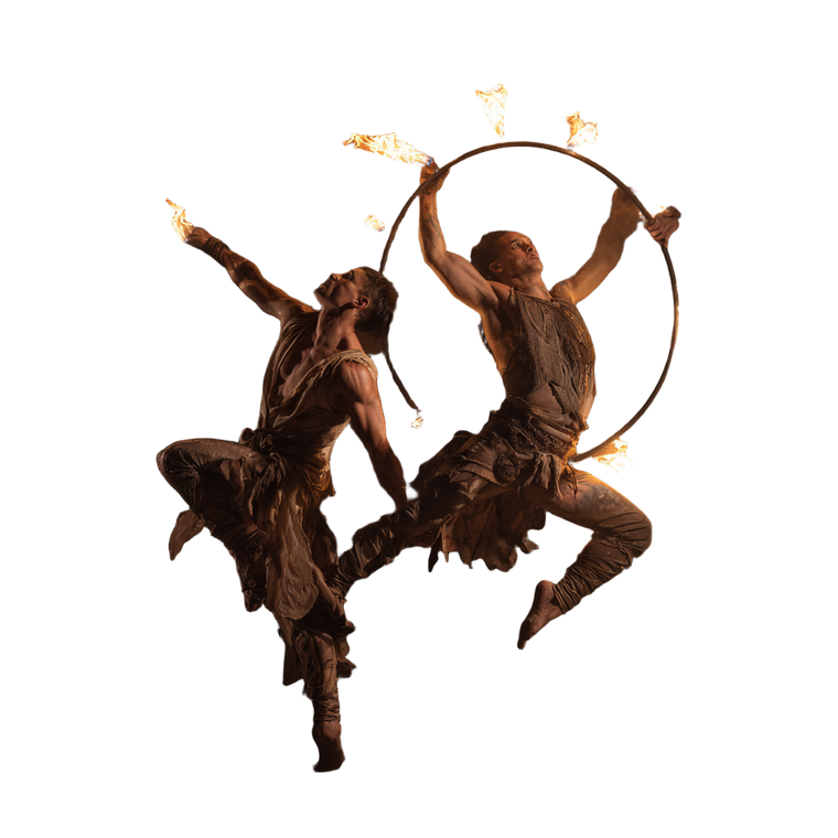 Fiery Circus Performers Vinyl Car Decal Sticker – Waterproof & UV-Resistant 6.826666666666667"
