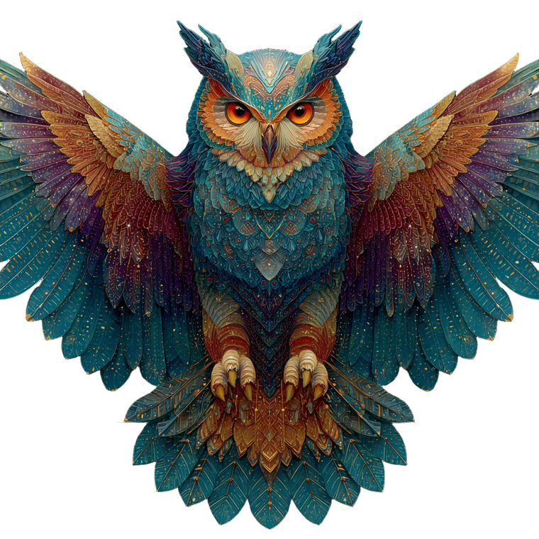 Cosmic Owl V4 Vinyl Car Decal Sticker – Waterproof & UV-Resistant 3.4133333333333336"