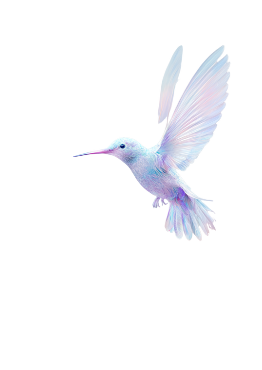 Pastel Hummingbird Vinyl Car Decal Sticker – Waterproof & UV-Resistant 8.746666666666666"