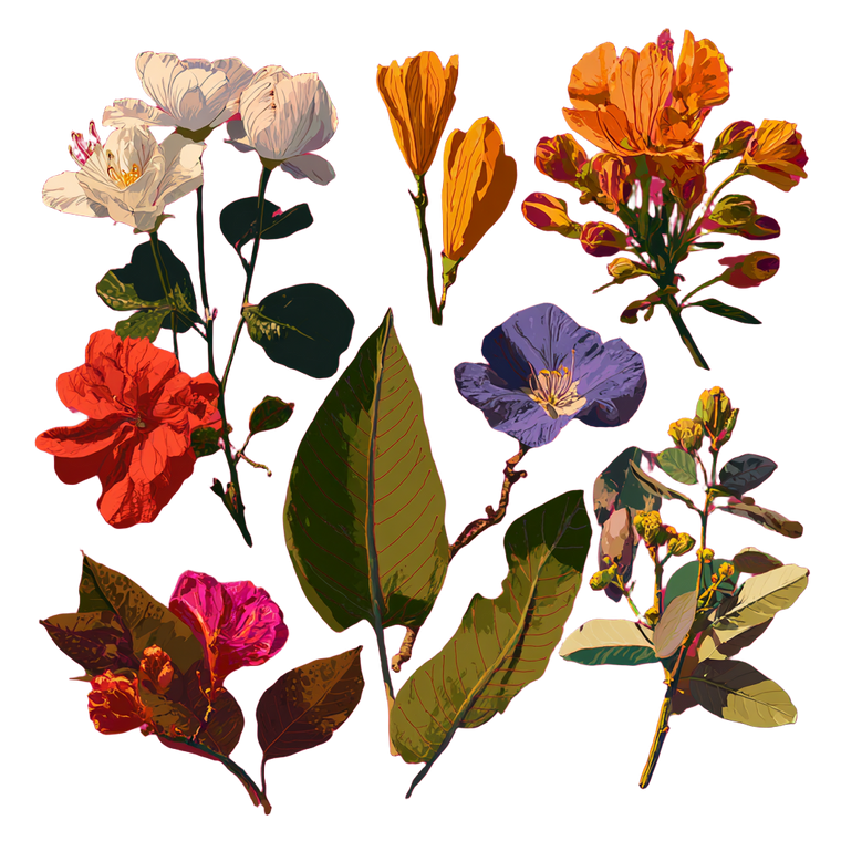 Floral Illustration V3 Vinyl Car Decal Sticker – Waterproof & UV-Resistant 6.826666666666667"