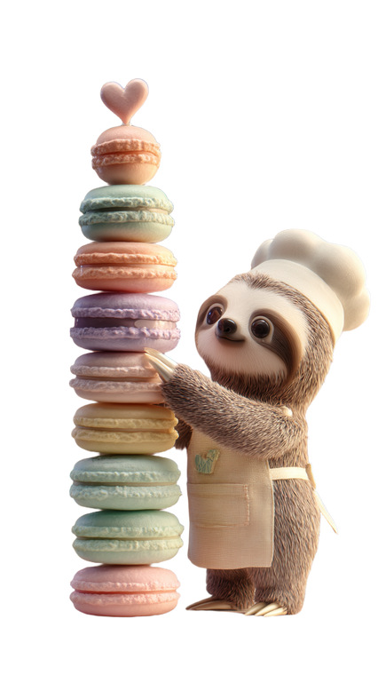 Sloth Chef Vinyl Car Decal Sticker – Waterproof & UV-Resistant 9.706666666666667"