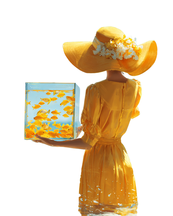 Woman Releasing Fish Vinyl Car Decal Sticker – Waterproof & UV-Resistant 8.0"
