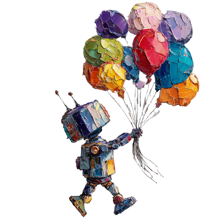 Kid Robot Balloons Vinyl Car Decal Sticker – Waterproof & UV-Resistant 3.4133333333333336"