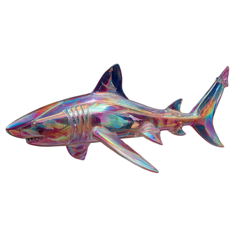 Alien Shark Vinyl Car Decal Sticker – Waterproof & UV-Resistant 3.4133333333333336"