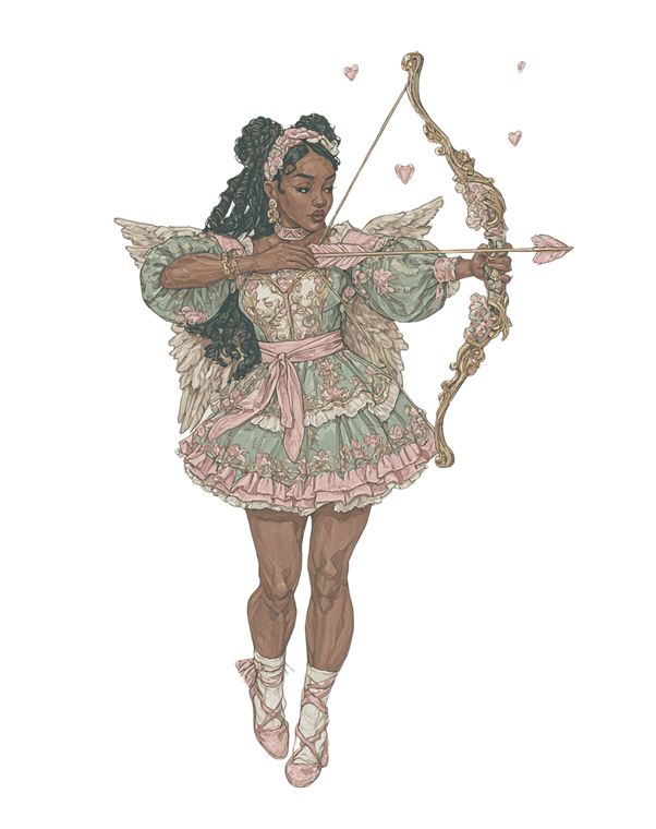 Vintage Cupid Illustration V2 Vinyl Car Decal Sticker – Waterproof & UV-Resistant 4.1066666666666665"