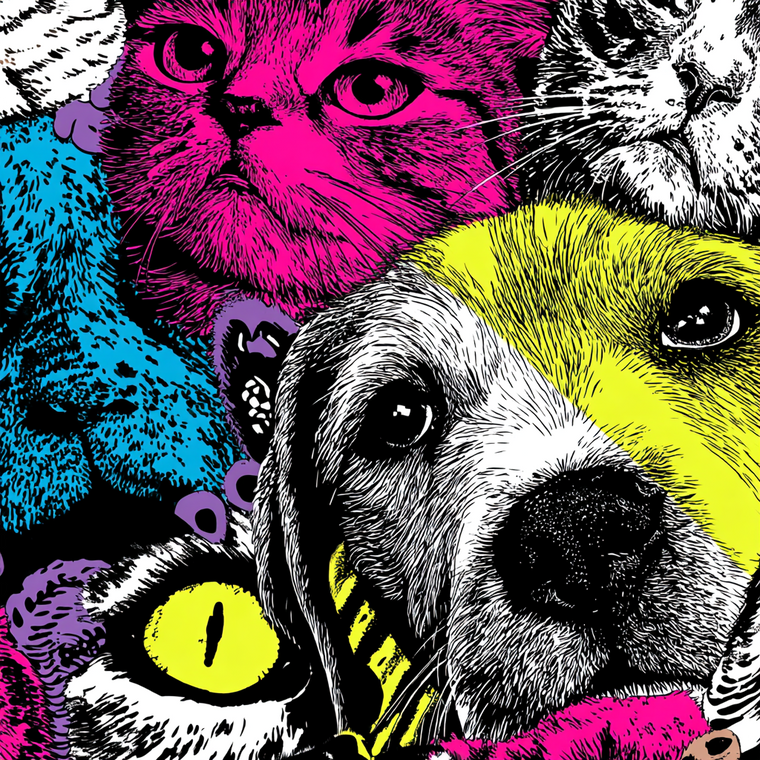 Hip-Hop Pet Patterns Vinyl Car Decal Sticker – Waterproof & UV-Resistant 6.826666666666667"