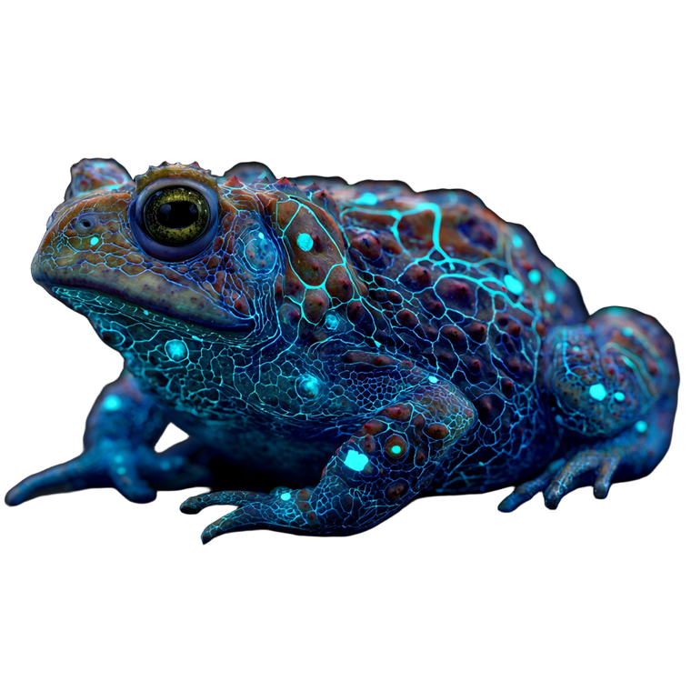 Glowing Toads Vinyl Car Decal Sticker – Waterproof & UV-Resistant 3.4133333333333336"
