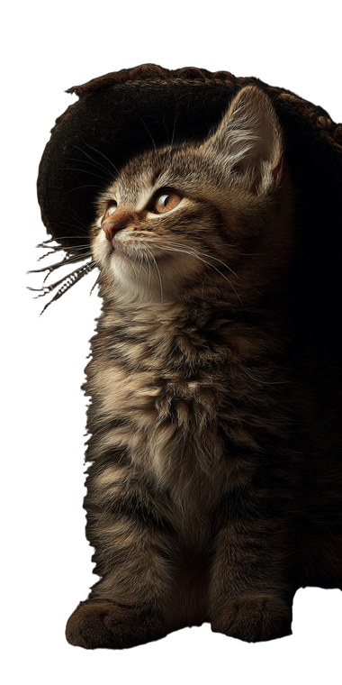 Rembrandt Cat Vinyl Car Decal Sticker – Waterproof & UV-Resistant 10.2