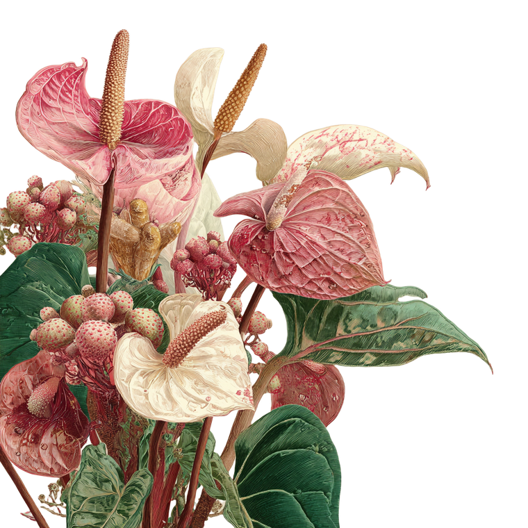 Anthurium Mafia Vinyl Car Decal Sticker – Waterproof & UV-Resistant 3.4133333333333336"
