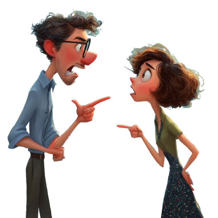 Pixar Arguing Couple Vinyl Car Decal Sticker – Waterproof & UV-Resistant 3.4133333333333336"