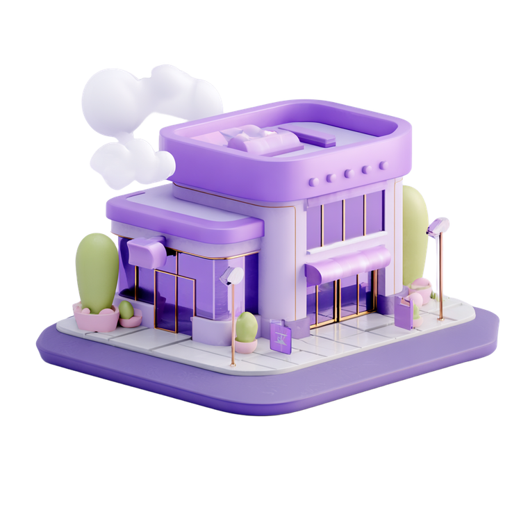 Stylish Purple Building Vinyl Car Decal Sticker – Waterproof & UV-Resistant 3.4133333333333336"