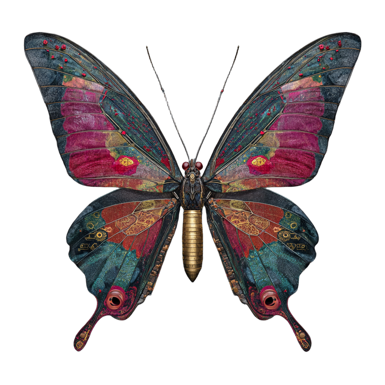 Colorful Butterfly V14 Vinyl Car Decal Sticker – Waterproof & UV-Resistant 3.4133333333333336"