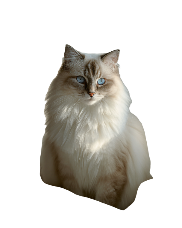 Fluffy Ragdoll Cat V14 Vinyl Car Decal Sticker – Waterproof & UV-Resistant 4.0"