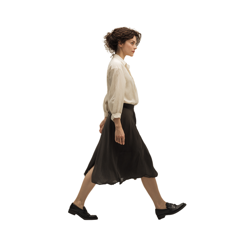 Walking Woman Profile Vinyl Car Decal Sticker – Waterproof & UV-Resistant 6.826666666666667"