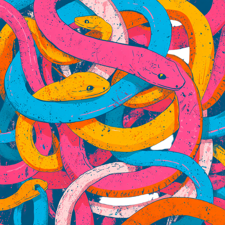 Colorful Snake Graffiti Vinyl Car Decal Sticker – Waterproof & UV-Resistant 3.4133333333333336"