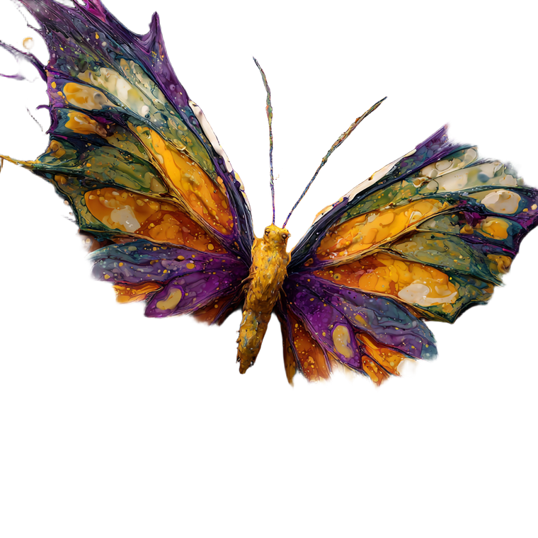 Euphoric Butterfly Vinyl Car Decal Sticker – Waterproof & UV-Resistant 3.4133333333333336"