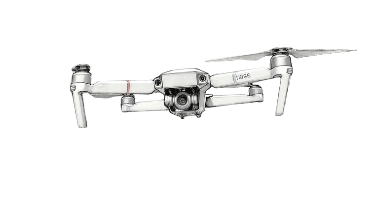 Urban Drone Sketch Vinyl Car Decal Sticker – Waterproof & UV-Resistant 2.72"