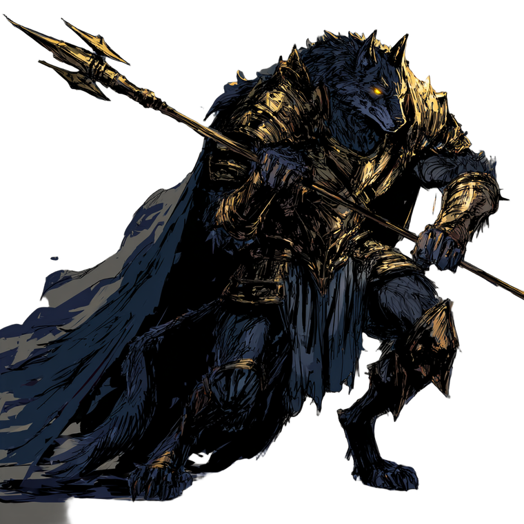 Noble Werewolf Knight Vinyl Car Decal Sticker – Waterproof & UV-Resistant 3.4133333333333336"