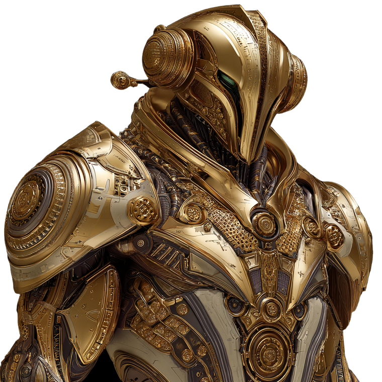 Golden Warrior Armor Vinyl Car Decal Sticker – Waterproof & UV-Resistant 3.4133333333333336"