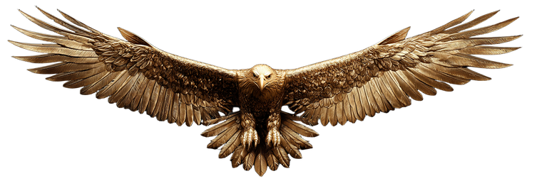 Golden Eagle Flight V8 Vinyl Car Decal Sticker – Waterproof & UV-Resistant 4.266666666666667"