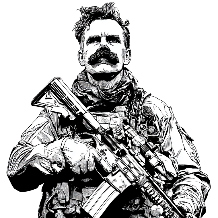 Nietzsche In Gear Vinyl Car Decal Sticker – Waterproof & UV-Resistant 3.4133333333333336"