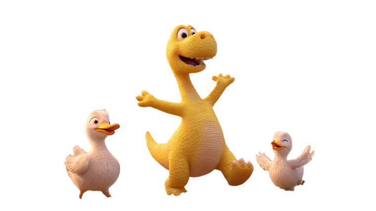 Dancing Dinosaur Joy Vinyl Car Decal Sticker – Waterproof & UV-Resistant 2.72"