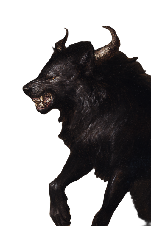 Horned Wolf Painting Vinyl Car Decal Sticker – Waterproof & UV-Resistant 8.96"