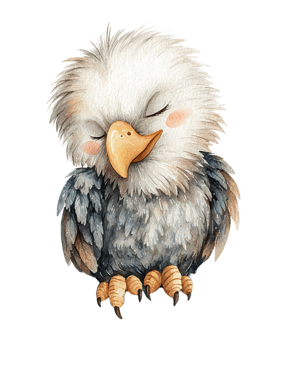 Eagle Angel Sleeping Vinyl Car Decal Sticker – Waterproof & UV-Resistant 8.213333333333333"