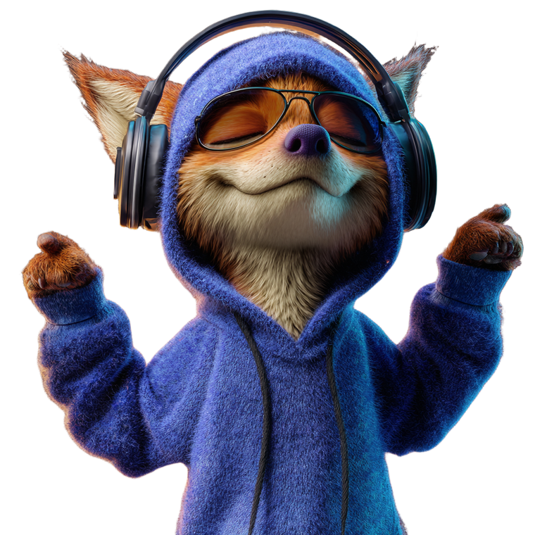 Dj Fox V2 Vinyl Car Decal Sticker – Waterproof & UV-Resistant 3.4133333333333336"