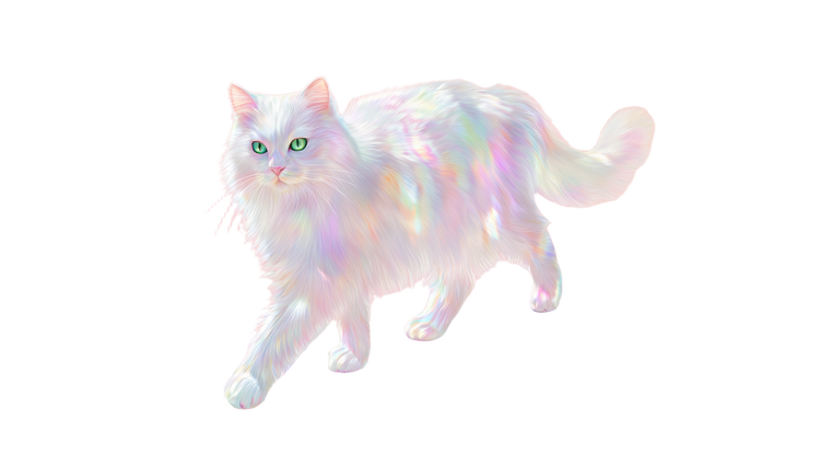 Rainbow Dream Cat V2 Vinyl Car Decal Sticker – Waterproof & UV-Resistant 2.72"