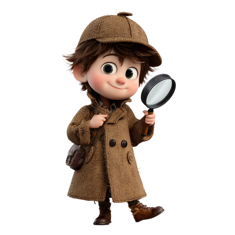 Young Detective Boy V2 Vinyl Car Decal Sticker – Waterproof & UV-Resistant 3.4133333333333336"