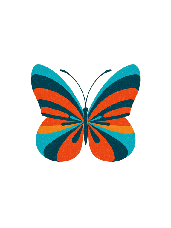Butterfly Logo Vinyl Car Decal Sticker – Waterproof & UV-Resistant 8.213333333333333"