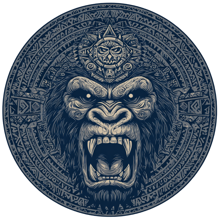 Angry Gorilla Vector Vinyl Car Decal Sticker – Waterproof & UV-Resistant 3.4133333333333336"