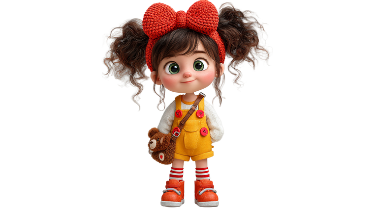 Cute Cartoon Girl V47 Vinyl Car Decal Sticker – Waterproof & UV-Resistant 5.4