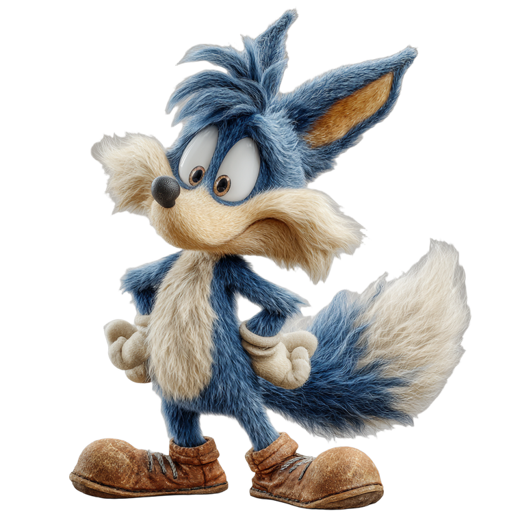 Blue Fox Cartoon Vinyl Car Decal Sticker – Waterproof & UV-Resistant 6.826666666666667"