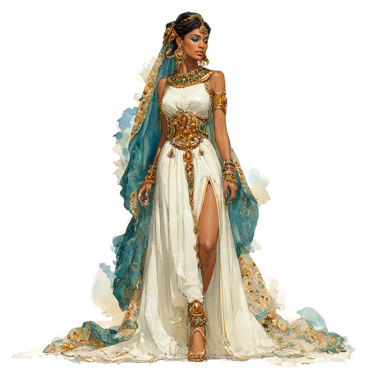 Cleopatra Bride Vinyl Car Decal Sticker – Waterproof & UV-Resistant 6.826666666666667"