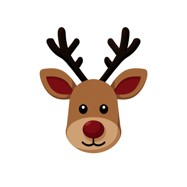 Cute Christmas Reindeer V2 Vinyl Car Decal Sticker – Waterproof & UV-Resistant 3.4133333333333336"