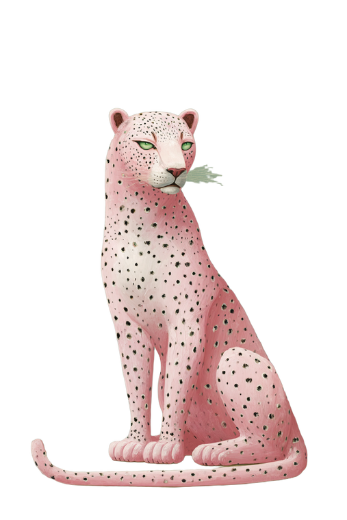 Anthropomorphic Leopard Painting Vinyl Car Decal Sticker – Waterproof & UV-Resistant 8.96"
