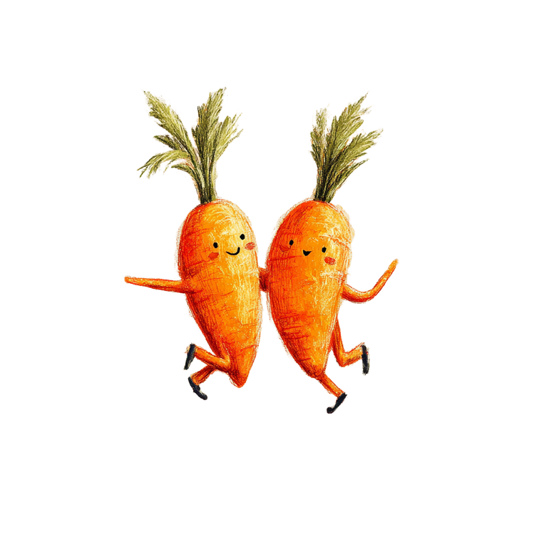 Dancing Carrots Vinyl Car Decal Sticker – Waterproof & UV-Resistant 3.4133333333333336"